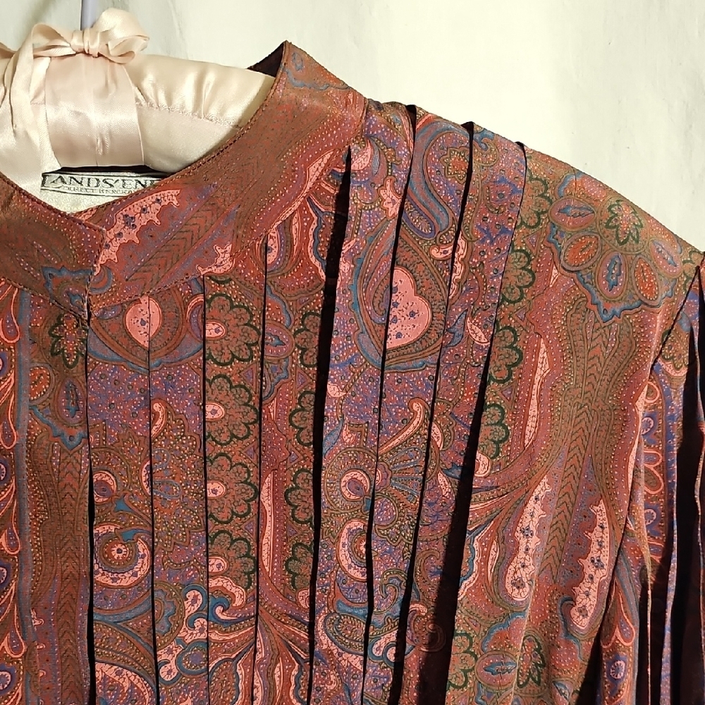 Vintage Lands' End Silk Dress